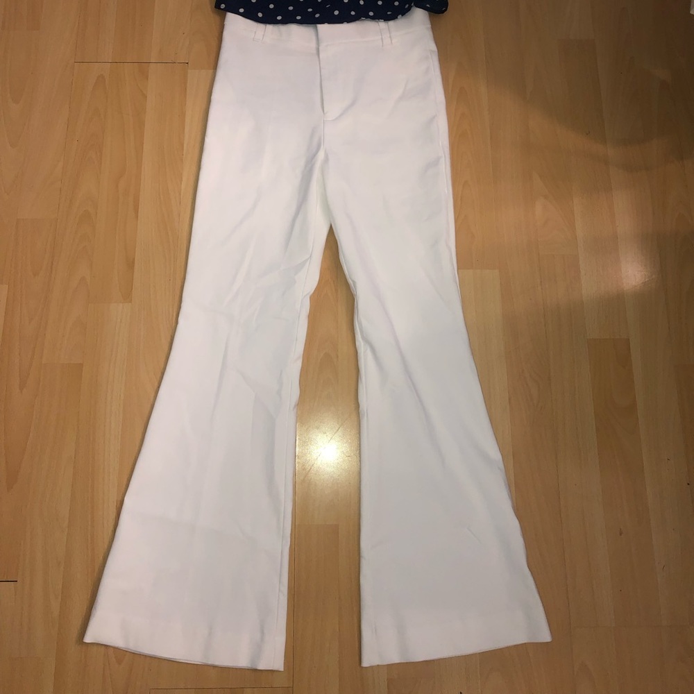 Zara- flare white pant-